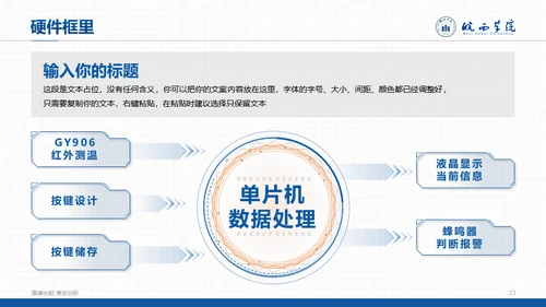 高校学术风毕业答辩范文通用PPT模板