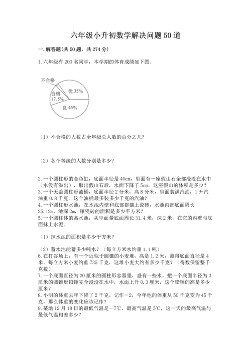 六年级小升初数学解决问题50道带解析答案.docx