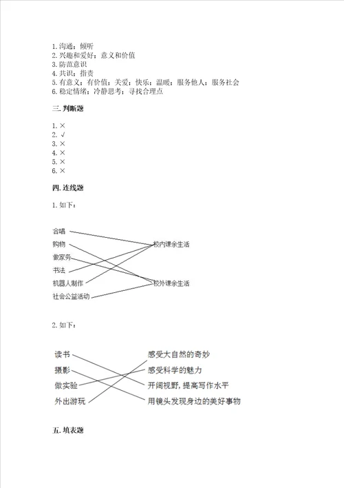 五年级上册道德与法治第一单元面对成长中的新问题测试卷考点梳理word版