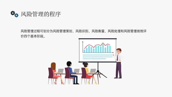 蓝黄色简约扁平插画企业风险管理培训PPT课件其他管理