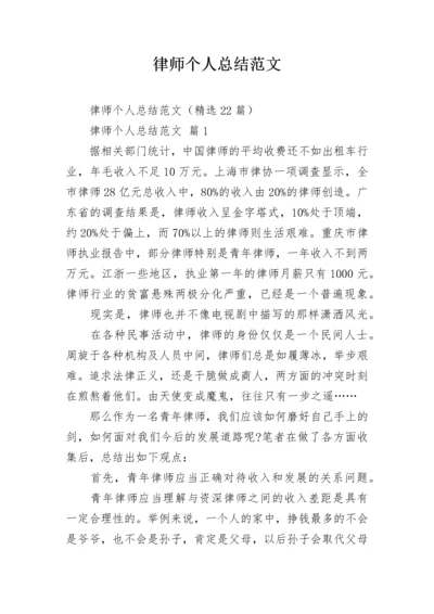 律师个人总结范文.docx