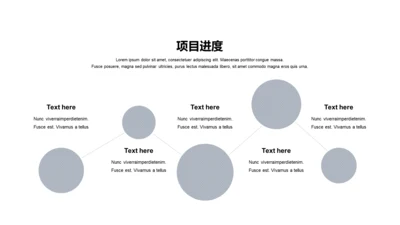 项目进度-简约商务5项PPT