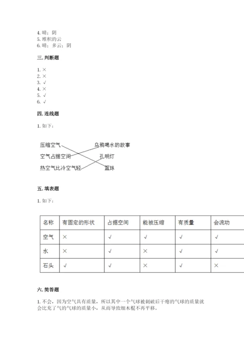 教科版三年级上册科学期末测试卷精品（考点梳理）.docx