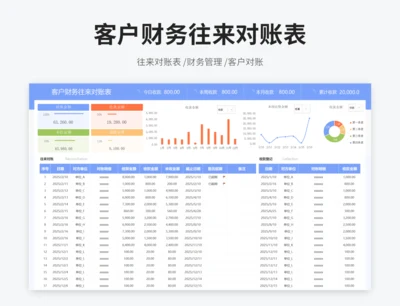 客户财务往来对账表