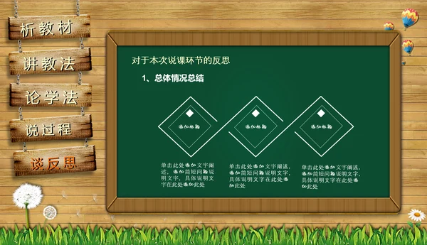 黑板风教师课件PPT模板