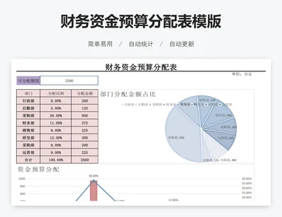 财务资金预算分配表模版