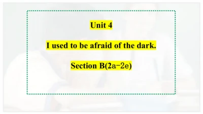 Unit 4 Section B 2a~2f课件+嵌入音频 人教版英语九年级全册Unit 4 I u