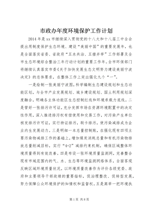 市政办年度环境保护工作计划.docx