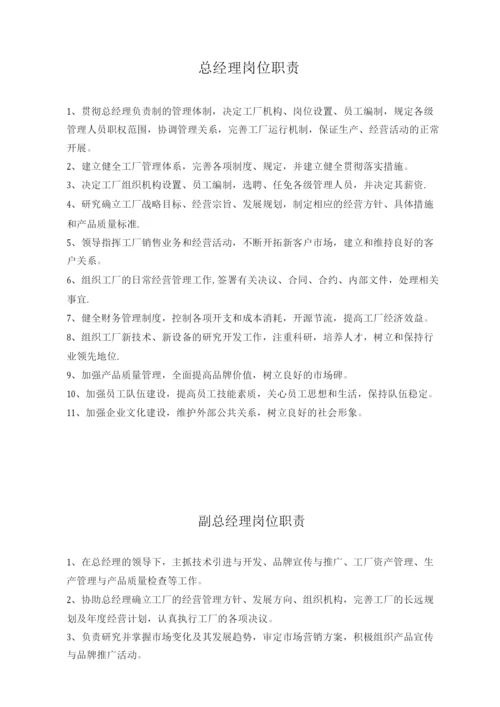 机械厂部门与岗位职责标准.docx