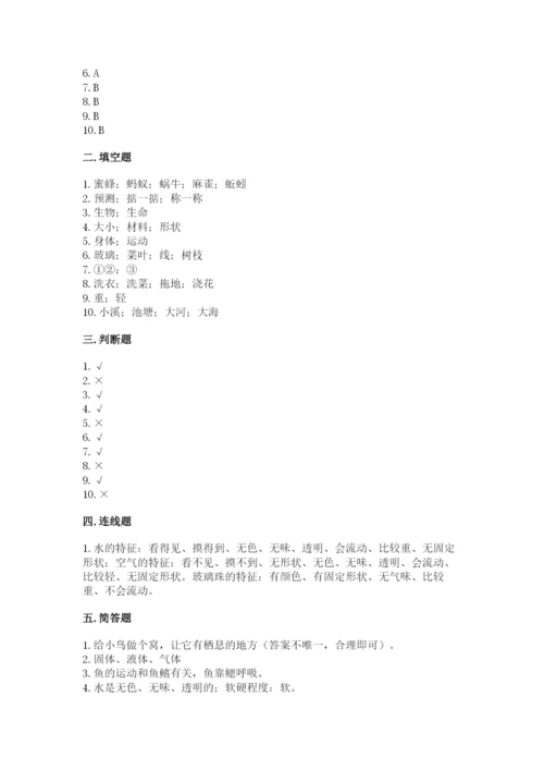 教科版一年级下册科学期末测试卷【能力提升】.docx