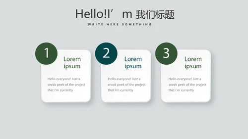 绿色小清新微立体述职报告工作总结通用PPT动态模板封面含PS