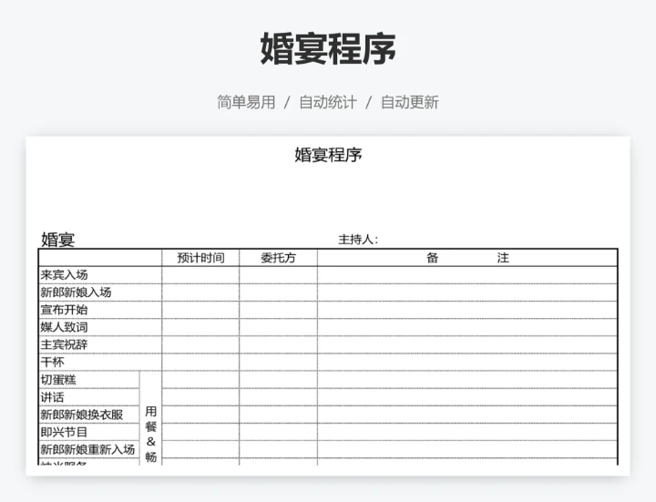 婚宴程序