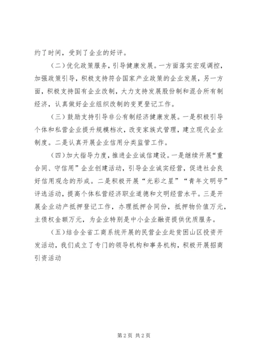 县工商局发展民营经济情况汇报 (3).docx