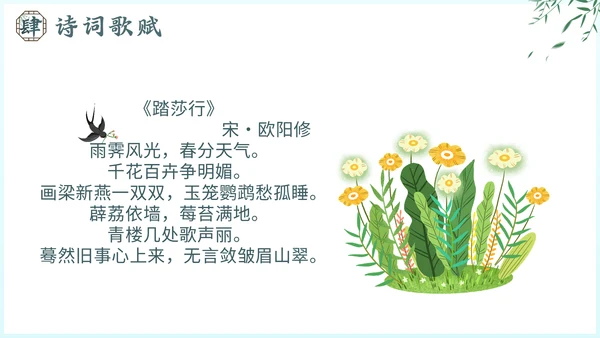 春分节气介绍通用PPT模板