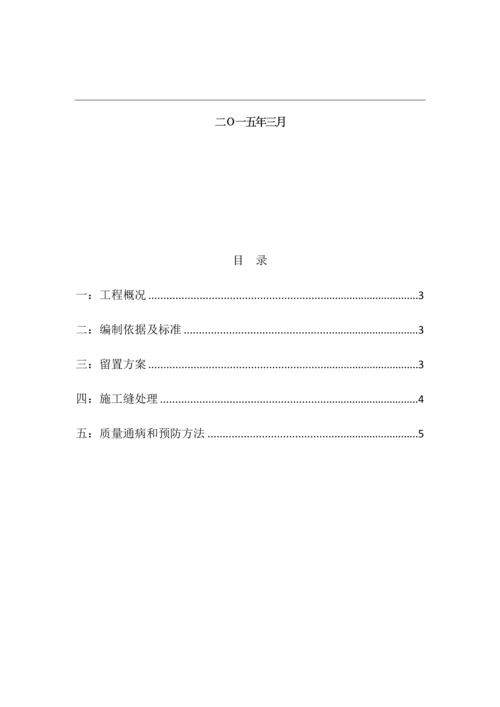 综合标准施工缝留置专项综合标准施工专业方案.docx