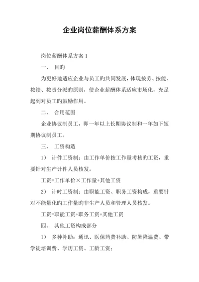 公司岗位薪酬体系方案.docx