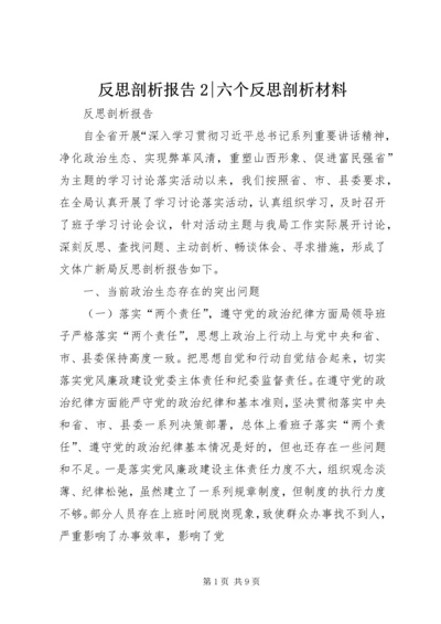 反思剖析报告2-六个反思剖析材料.docx