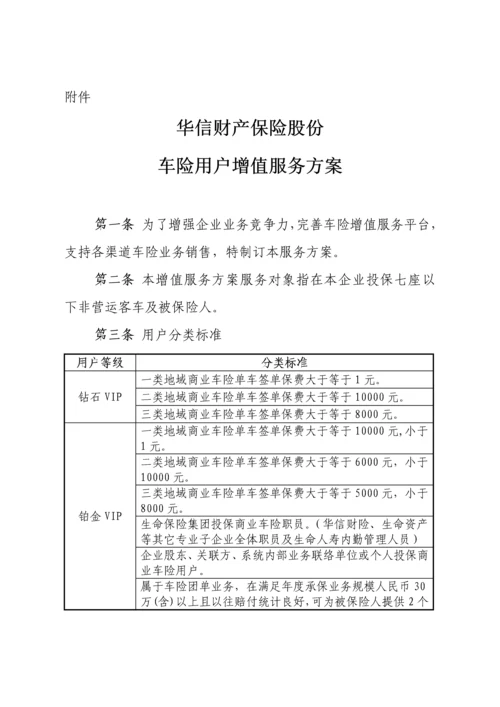 华信车险客户增值服务专业方案.docx