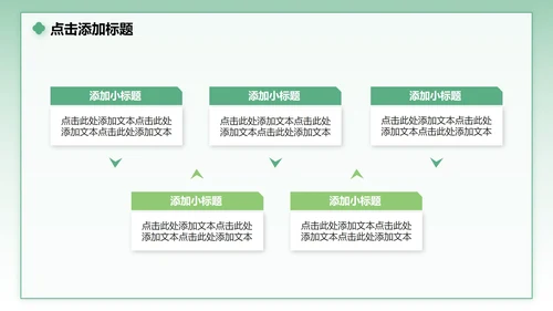 绿色小清新风花团锦簇主题汇报PPT模板