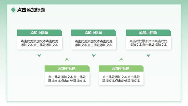 绿色小清新风花团锦簇主题汇报PPT模板