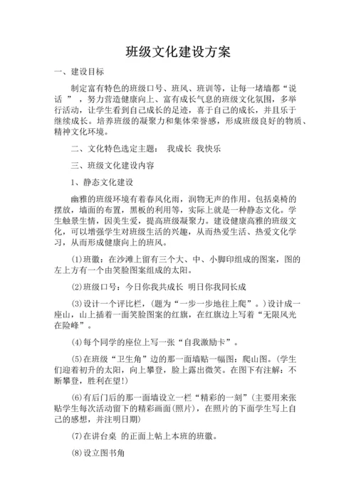 九年级班级文化建设方案.docx