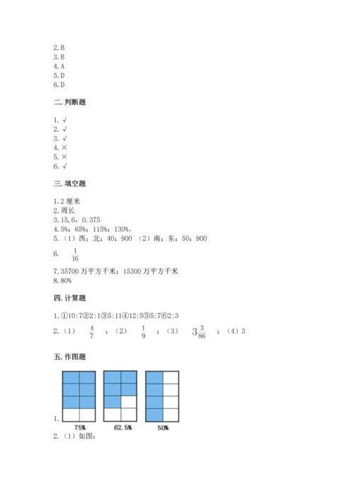 人教版六年级上册数学期末模拟卷附答案【能力提升】.docx