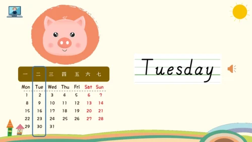 Unit 2 My week Part A Let's learn & Let's play课件（共