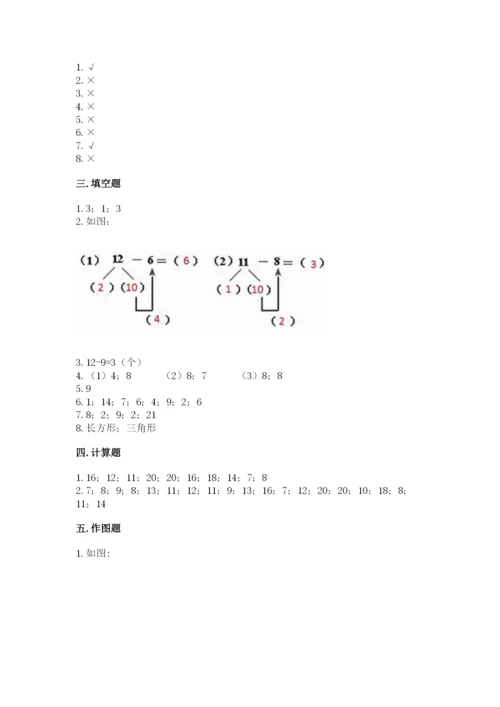 人教版一年级下册数学期中测试卷【突破训练】.docx