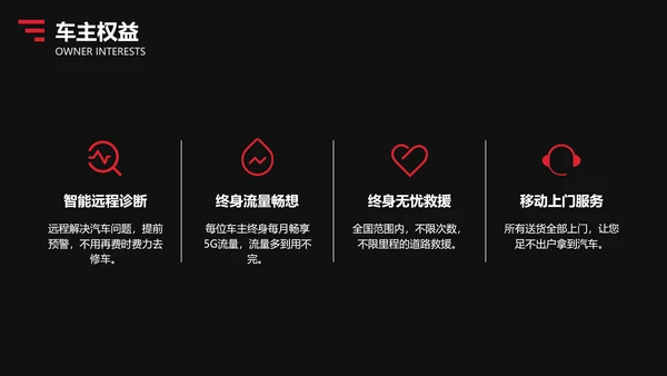 简约商务风红色汽车发布会PPT