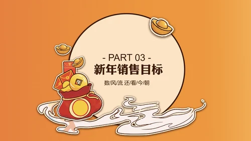 国潮虎年风新年工作计划通用PPT模板