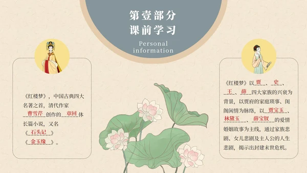 红楼梦黛玉进贾府文章解读课件PPT模板
