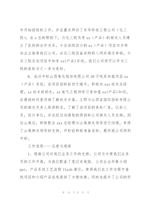 业务员个人转正工作总结5篇.docx