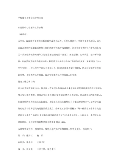 学校德育工作全员管理方案.docx