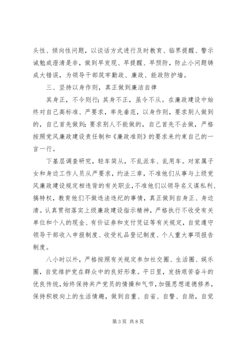 履行党风廉政建设责任制和个人廉洁自律情况汇报材料_1.docx