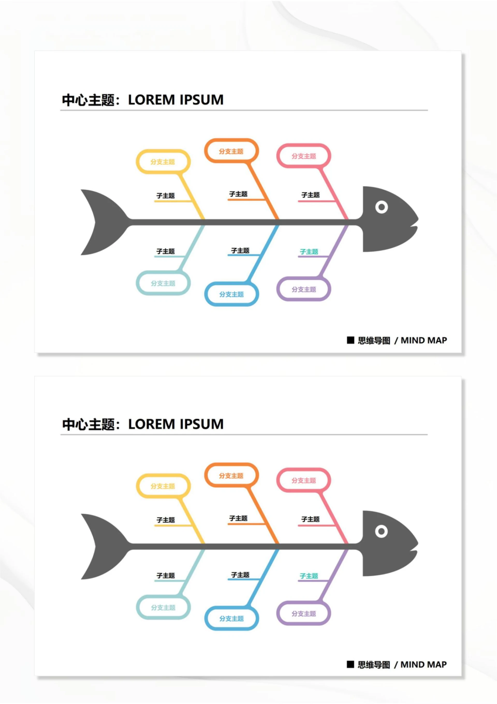 思维导图鱼骨图12