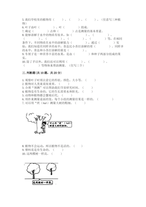 教科版一年级上册科学期末测试卷（必刷）.docx