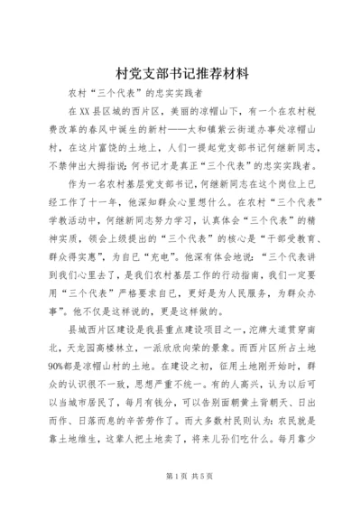 村党支部书记推荐材料.docx