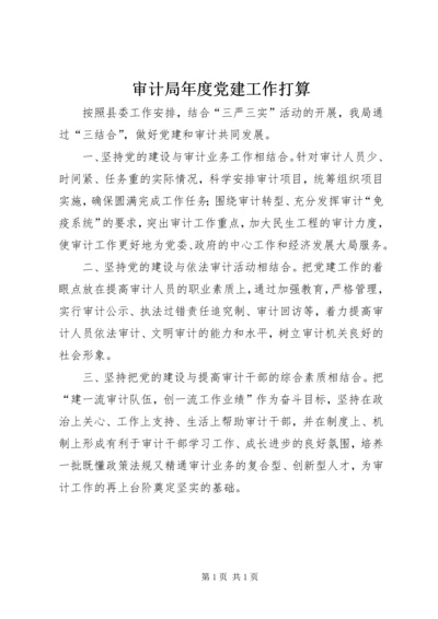 审计局年度党建工作打算.docx