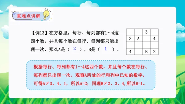第九单元：数学广角——推理单元复习课件(共25张PPT)人教版二年级数学下册
