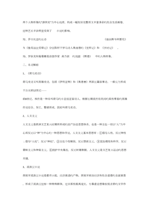 2023年外国文学专科练习题库及答案.docx