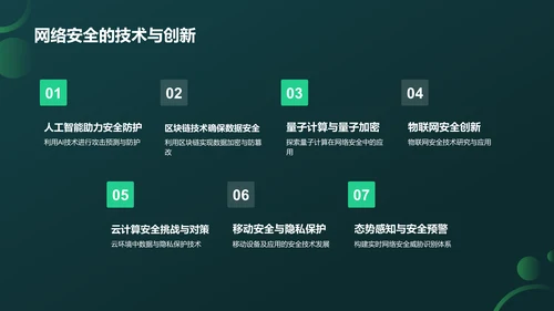 绿色商务风网络安全科普PPT模板