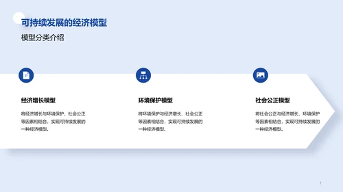 白色创意炫酷可持续发展的经济模型研究毕业答辩PPT模板