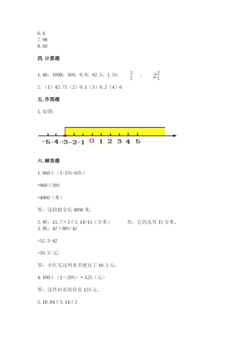 天峻县六年级下册数学期末测试卷（达标题）.docx