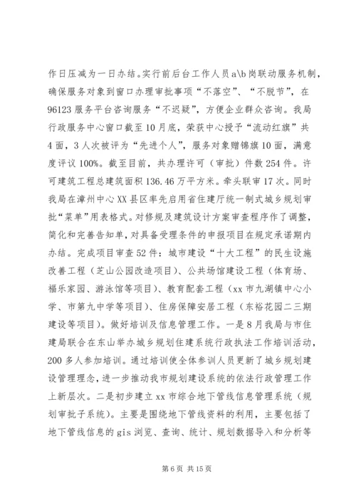 市城乡规划局年度工作总结及次年工作思路 (2).docx