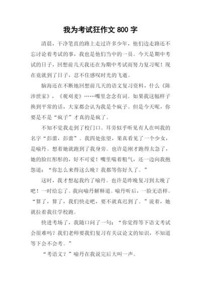 我为考试狂作文800字.docx