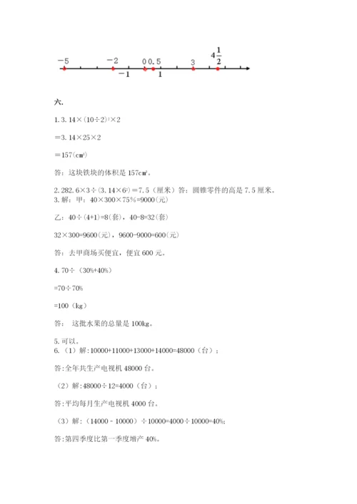 苏教版数学小升初模拟试卷附参考答案（黄金题型）.docx