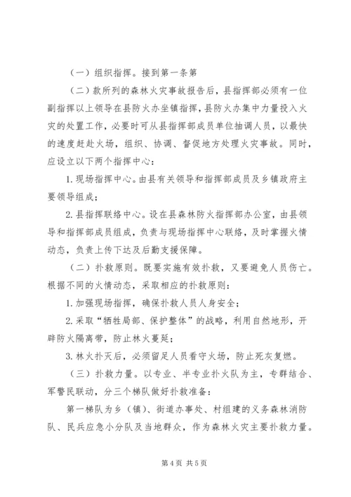 XX县区森林火灾事故应急处置预案 (4).docx