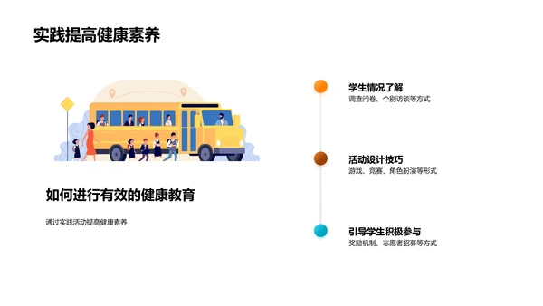 健康教育研讨课程PPT模板