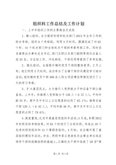 组织科工作总结及工作计划.docx