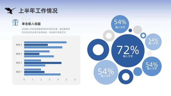 蓝色雄鹰实拍励志风销售年中总结ppt模板